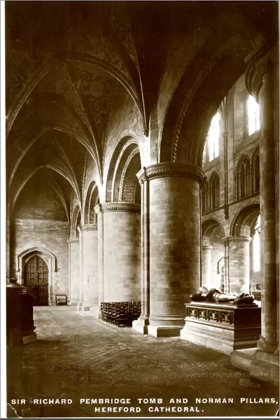 Pembridge Tomb and Norman Pillars, Hereford Cathedral