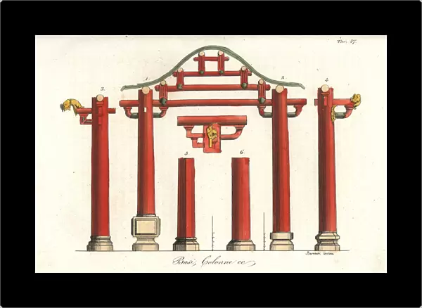 Plinths and columns from Chinese architecture