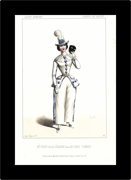 Mlle. Volet as Cesarine in Les Deux Pierrots, 1845