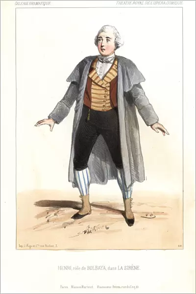 Opera singer Henri as Bolbaya in La Sirene, 1844