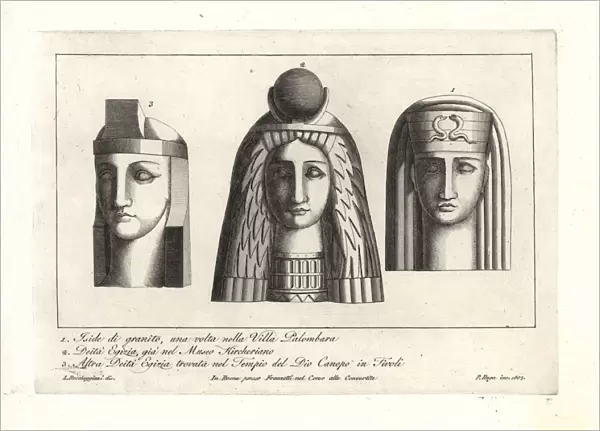 Heads of Egyptian gods and goddesses