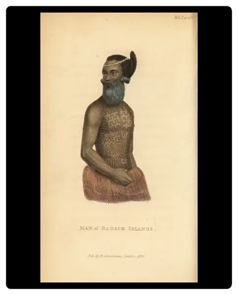 Native man of Radack Islands, Marshall Islands