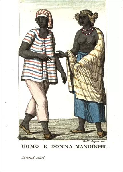 Mandinka (Mandingo) man and woman of West Africa