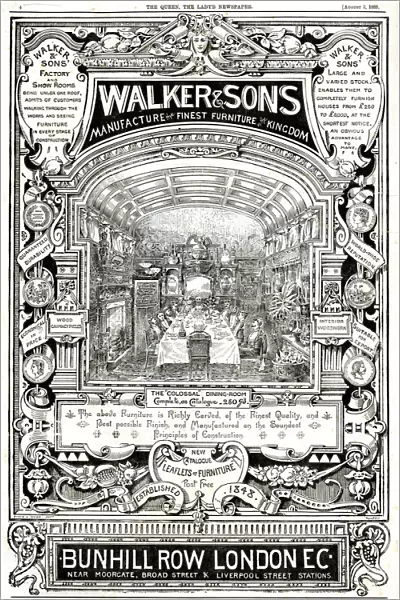 Advert, Walker & Sons, Bunhill Row, London