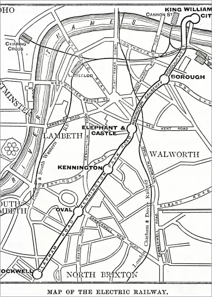Map of underground and overground stations, South London