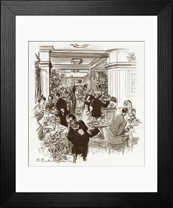 Framed Print : The Ivy Restaurant Interior, 1946 Print Framed Print : The Ivy Restaurant Interior, 1946 Print