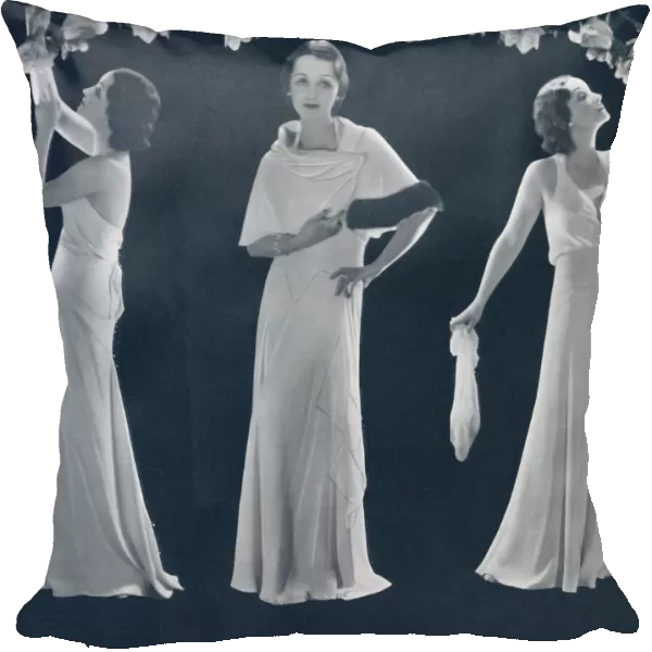 Nina Vanna in a white evening gown by Madame Yevonde