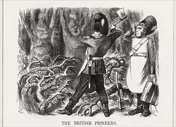 Cartoon, The British Pioneers (Gladstone)