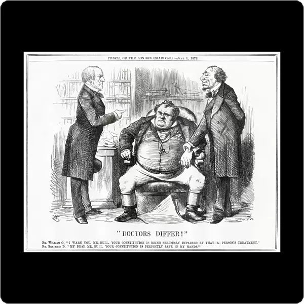 Cartoon, Doctors Differ! (Gladstone and Disraeli)