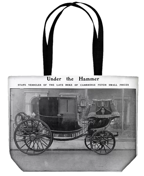 The late Duke of Cambridges carriage which was put up for auction in 1904 fetching a