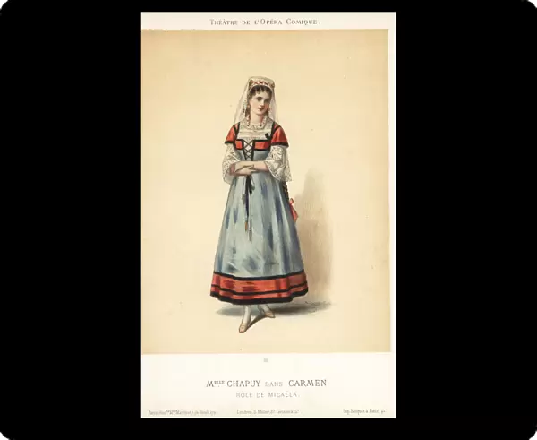 Marguerite Chapuy, French soprano, in the opera Carmen