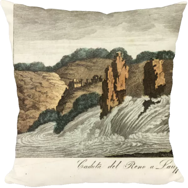 Rhine Falls or Rheinfall at Schaffhausen, Switzerland, 1800s