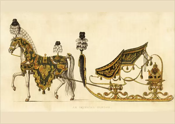Imperial sledge or sleigh used at a party in Vienna, 1815