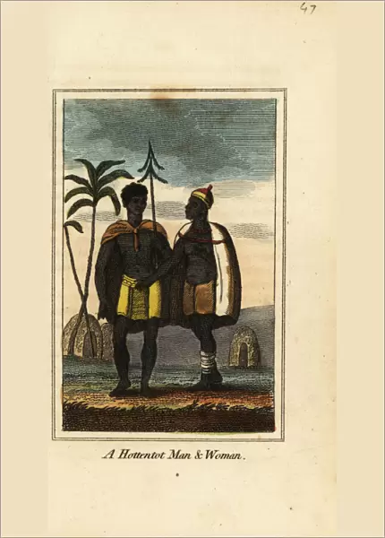 Khoikhoi man and woman, South Africa, 1818
