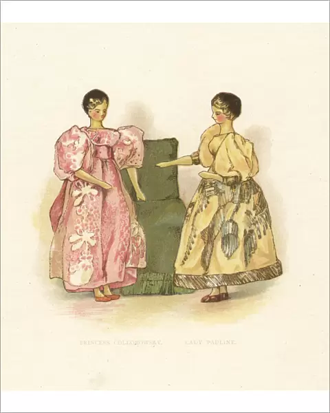 Dolls of courtiers Princess Collorowsky and Lady Pauline