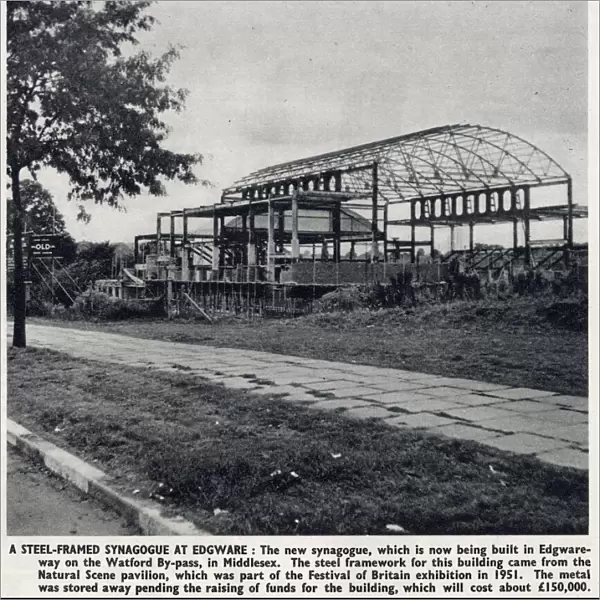 Construction of the Edgware Synagogue