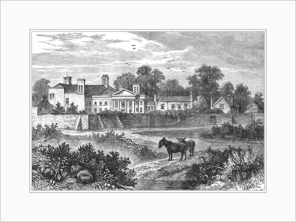 Caen Wood. A view of Caen Wood in 1875 - the home of Lord Mansfield (1705-1793)