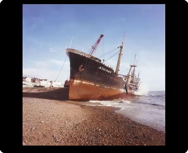 Athina-B aground on Brighton Beach