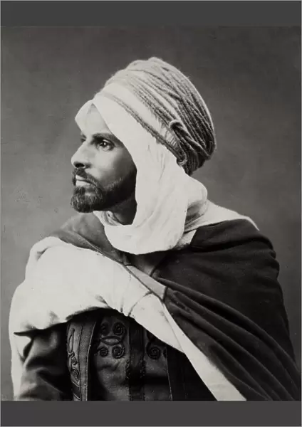 Portrait of well-dressed North African man, probably Algeria