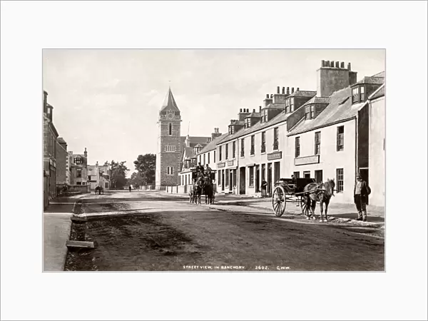 c. 1880s Scotland - street view in Banchory