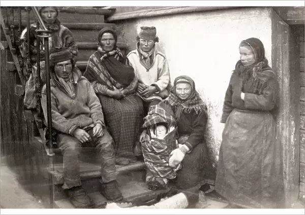 Sami people Lappland, Lapland, family group