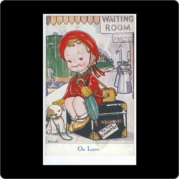 WW2 era - Comic Postcard - On Leave
