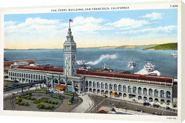 The Ferry Building, San Francisco, California, USA. Date: circa 1920s