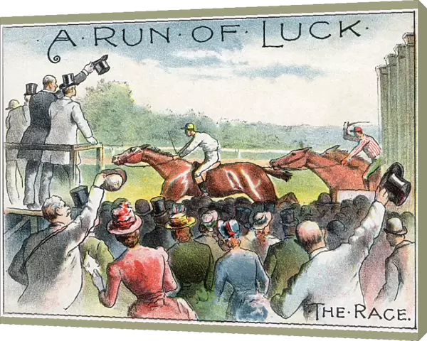 A Run of Luck, the great sporting drama, Boston Theatre, USA, with real horses and hounds