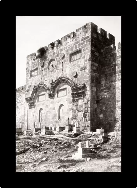 1880s Jerusalem - Gate of Christs entry - Porte Doree