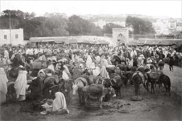 Market, Tangier, Morocco, c. 1900