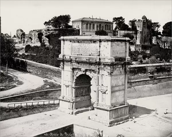 Arch of Titus, Rome, Italy, image c. 1880 s