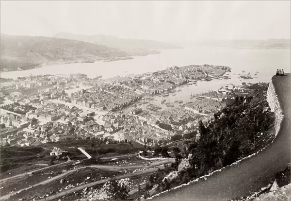 View of Bergen and its harbour, Norway