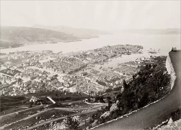 View of Bergen and its harbour, Norway