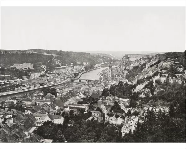 View of the town of Dinan, France