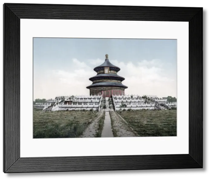 Framed Print : Vintage Temple of Heaven Print, Beijing, China c. 1900 Framed Print : Vintage Temple of Heaven Print, Beijing, China c. 1900