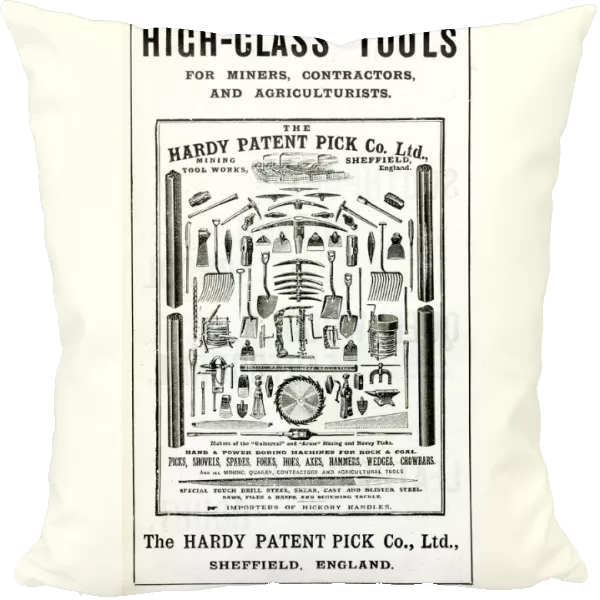 Advert, Hardys High-Class Tools, Sheffield