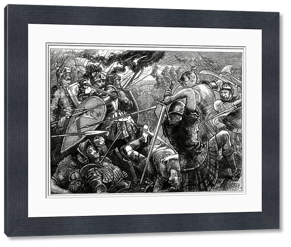 The Battle of Flodden, Northumberland, between England and Scotland, 9 September 1513