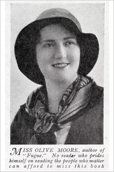 Constance Edith Vaughan (1904 - c. 1970), better known by her pseudonym Olive Moore - a