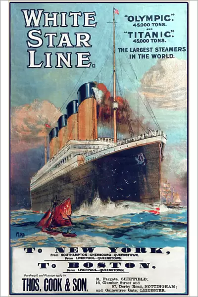 Poster - White Star Line liners RMS Titanic and RMS Olympic