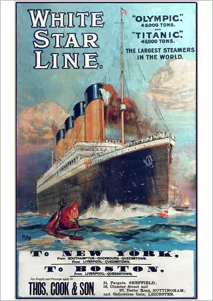 Poster - White Star Line liners RMS Titanic and RMS Olympic
