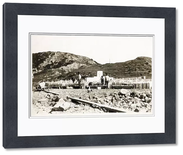 Chanakkale (Chanak, formerly Dardanellia ) on the Turkish Dardanelles coast (Gallipoli Peninsula) - building the New Anzac Cemetery Date: circa 1920s