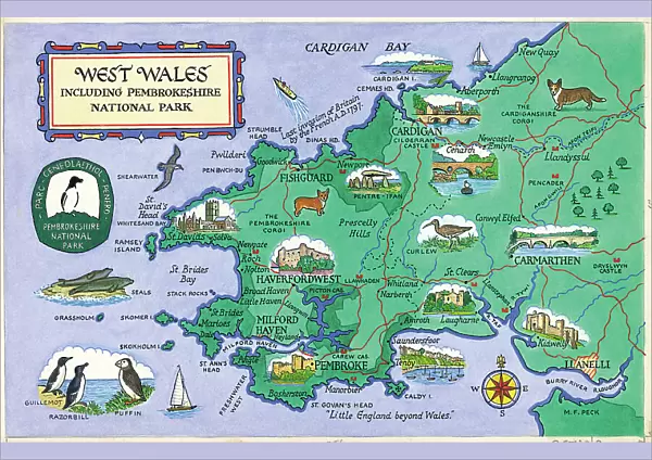Map - West Wales