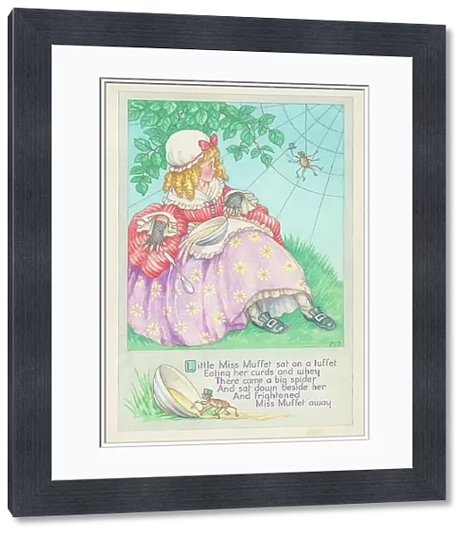 Little Miss Muffet rhyme and picture