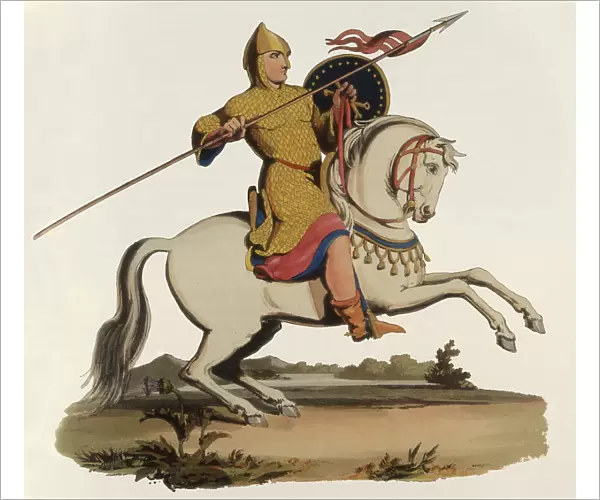 Alexander I King of Scotland on horseback Reigned 1107 - 1125 Date: circa 1110s