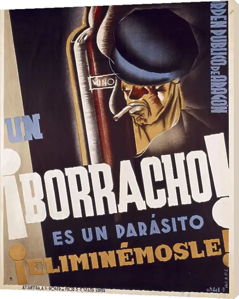 Spanish civil war. Un borracho! es un parasito