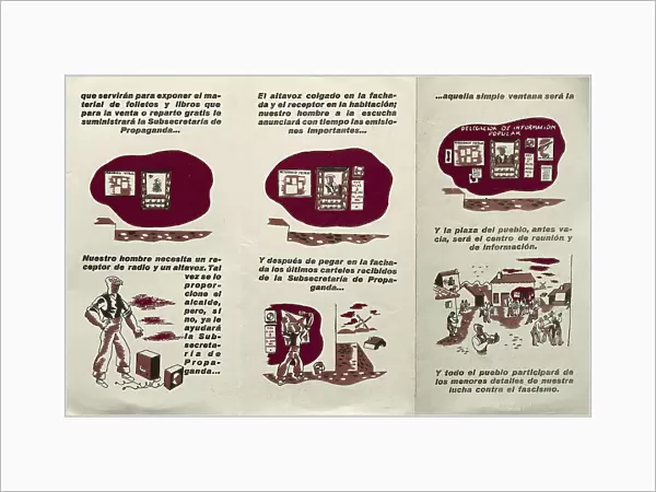 Spanish Civil War. Leaflet explaining how to