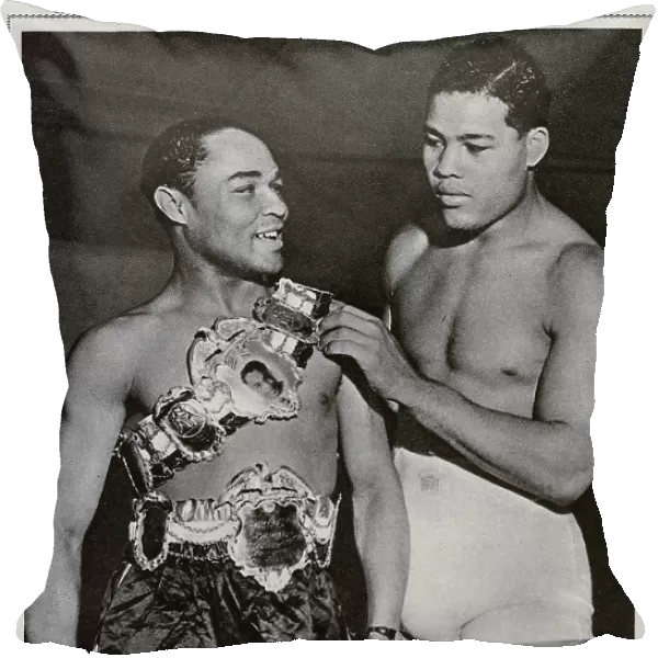 Henry Armstrong and Joe Louis, boxers