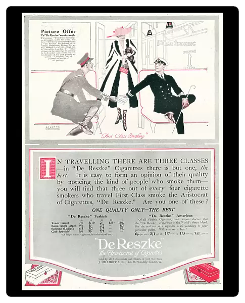 De Reszke Advertisement First Class Smoking