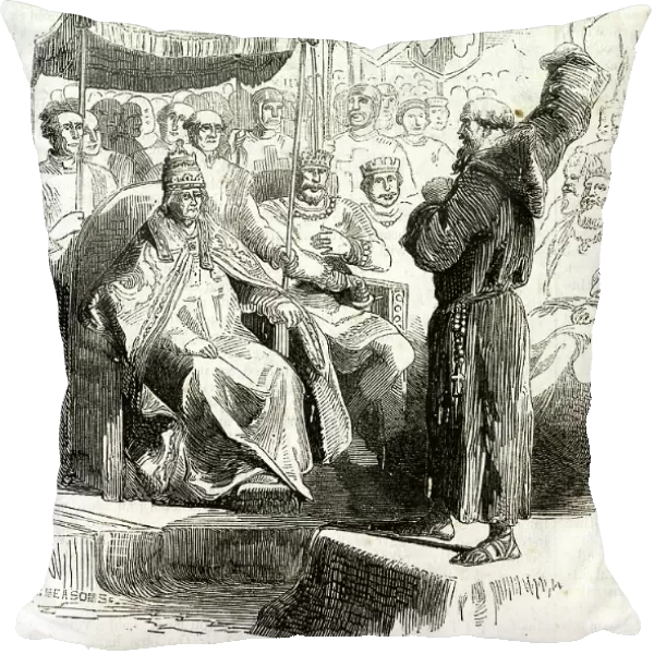 Peter the Hermit, preaching before the Pope