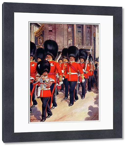 The Irish Guards leaving Buckingham Palace, London